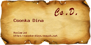 Csonka Dina névjegykártya